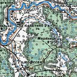 Череповка на старой карте РККА