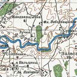 Вальтины на старой карте РККА
