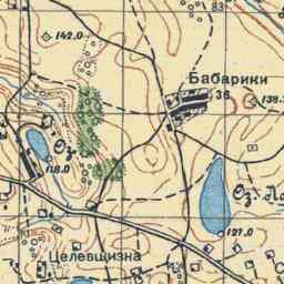 Шалтины на старой карте РККА