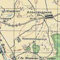Александрина на старой карте РККА