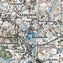 Щётники на старой карте РККА