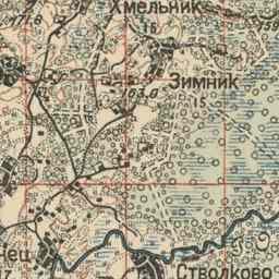 Стволково на старой карте РККА