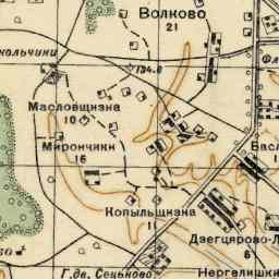 Копыльщина на старой карте РККА