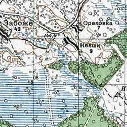Залесье на старой карте РККА
