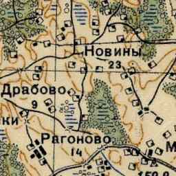 Плиски на старой карте РККА
