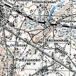 Шумилино на старой карте РККА