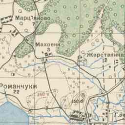 Рудница на старой карте РККА