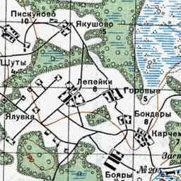 Рудники на старой карте РККА