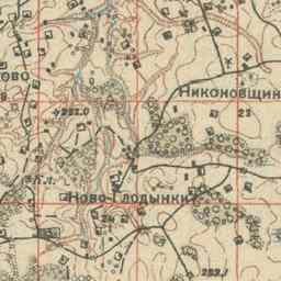 Селище на старой карте РККА