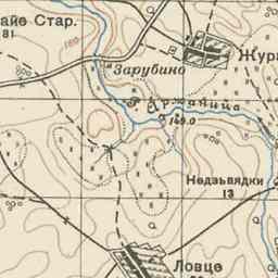 Старые Шарабаи на старой карте РККА