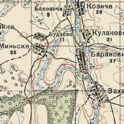 Захаровщина на старой карте РККА