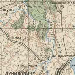 Крикалы на старой карте РККА