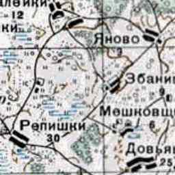 Рогонишки на старой карте РККА