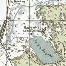Бересниха на старой карте РККА