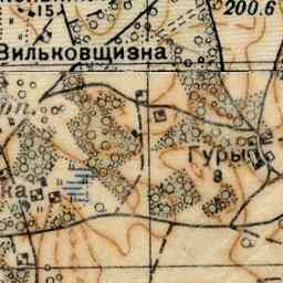 Гуры на старой карте РККА