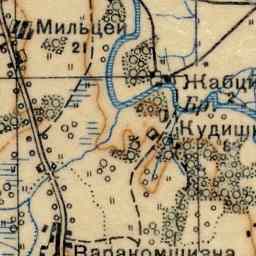 Варакумщина на старой карте РККА