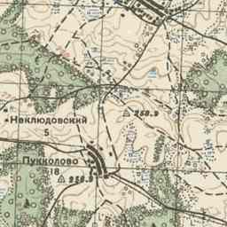 Монастырь на старой карте РККА