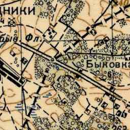 Каменный Лог на старой карте РККА