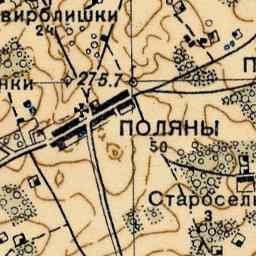 Ягеловщина на старой карте РККА