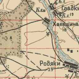Клены на старой карте РККА