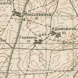 Селивоновка на старой карте РККА