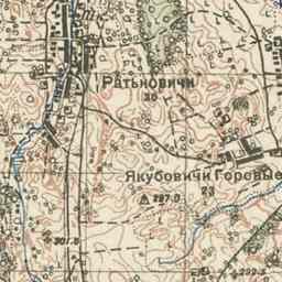Мочулище на старой карте РККА