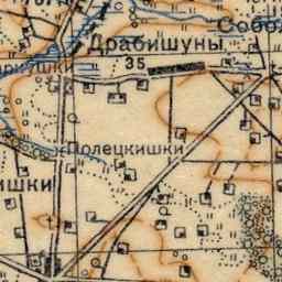 Чеглики на старой карте РККА