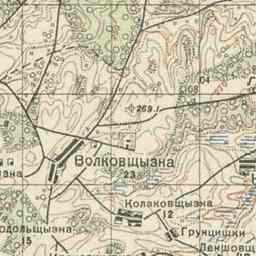 Ивонцевичи на старой карте РККА