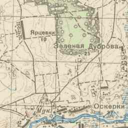 Старая Мётча на старой карте РККА