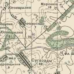 Лучанские на старой карте РККА