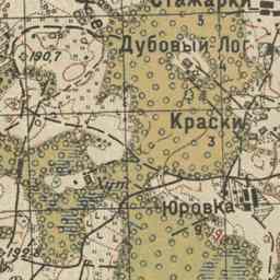 Королёвка на старой карте РККА
