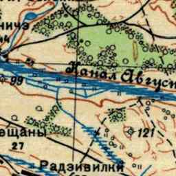 Песчаны на старой карте РККА