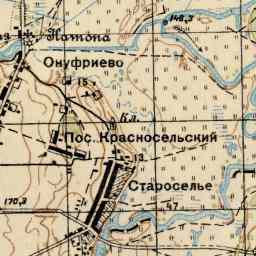 Староселье на старой карте РККА
