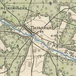 Рудня Пильнянская на старой карте РККА