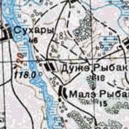 Сухари на старой карте РККА