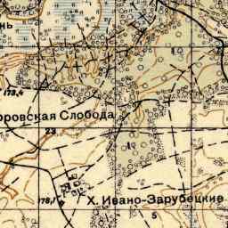 Егоровка на старой карте РККА