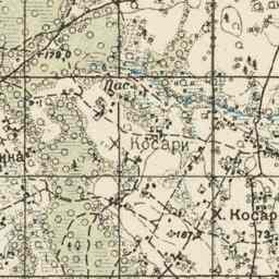 Косарь на старой карте РККА
