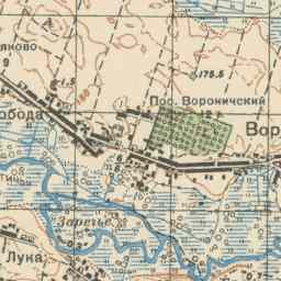 Варшавка на старой карте РККА