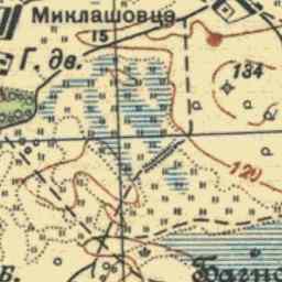 Сухиничи на старой карте РККА