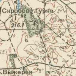 Вызорок на старой карте РККА