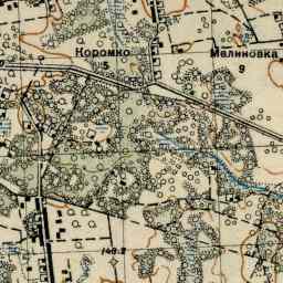 Великий Лес на старой карте РККА