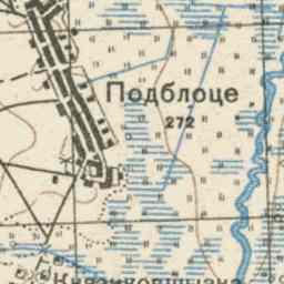 Князево на старой карте РККА
