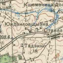 Ялуцевичи на старой карте РККА