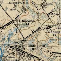 Селица на старой карте РККА