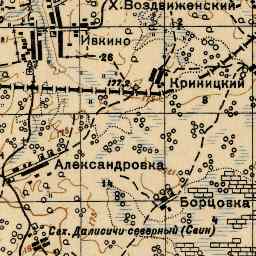 Троицкий на старой карте РККА