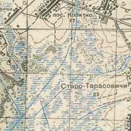 Старое Село на старой карте РККА