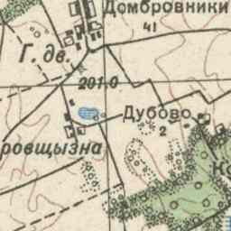 Дубровники на старой карте РККА
