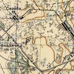 Малиновка на старой карте РККА