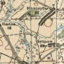 Товцвилы на старой карте РККА