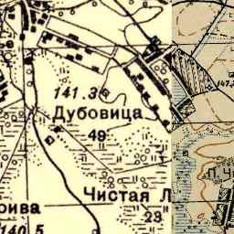Бурлак на старой карте РККА